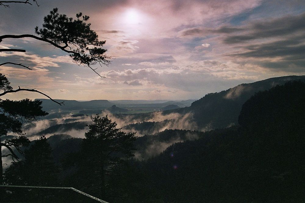 Blick vom Prebischtor nach Böhmen