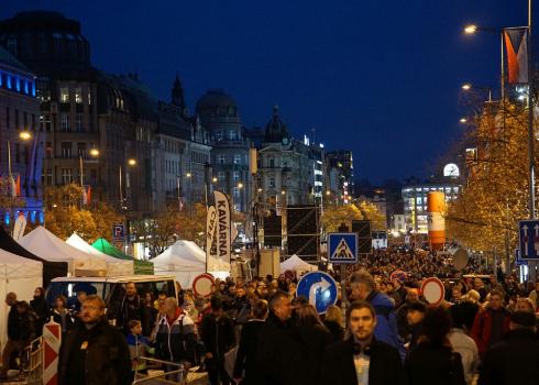 Straßenfest auf dem Wenzelsplatz. Foto: K. Kountouroyanis