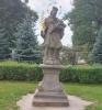 Berzdorf: die neu restaurierte Statue des Heiligen Johannes von Nepomuk