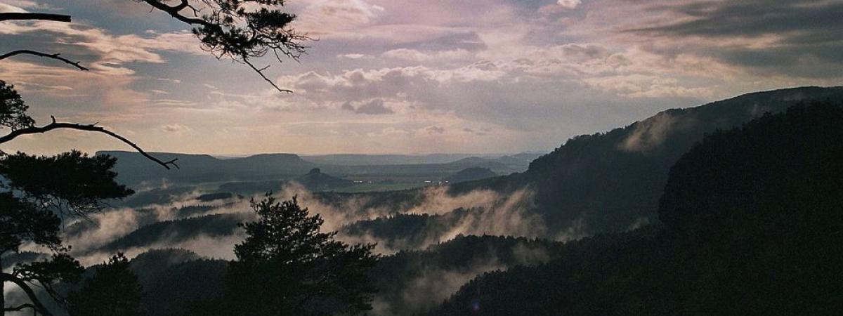 Blick vom Prebischtor nach Böhmen