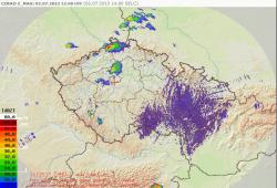 Unwetterwarnung des ČHMÚ